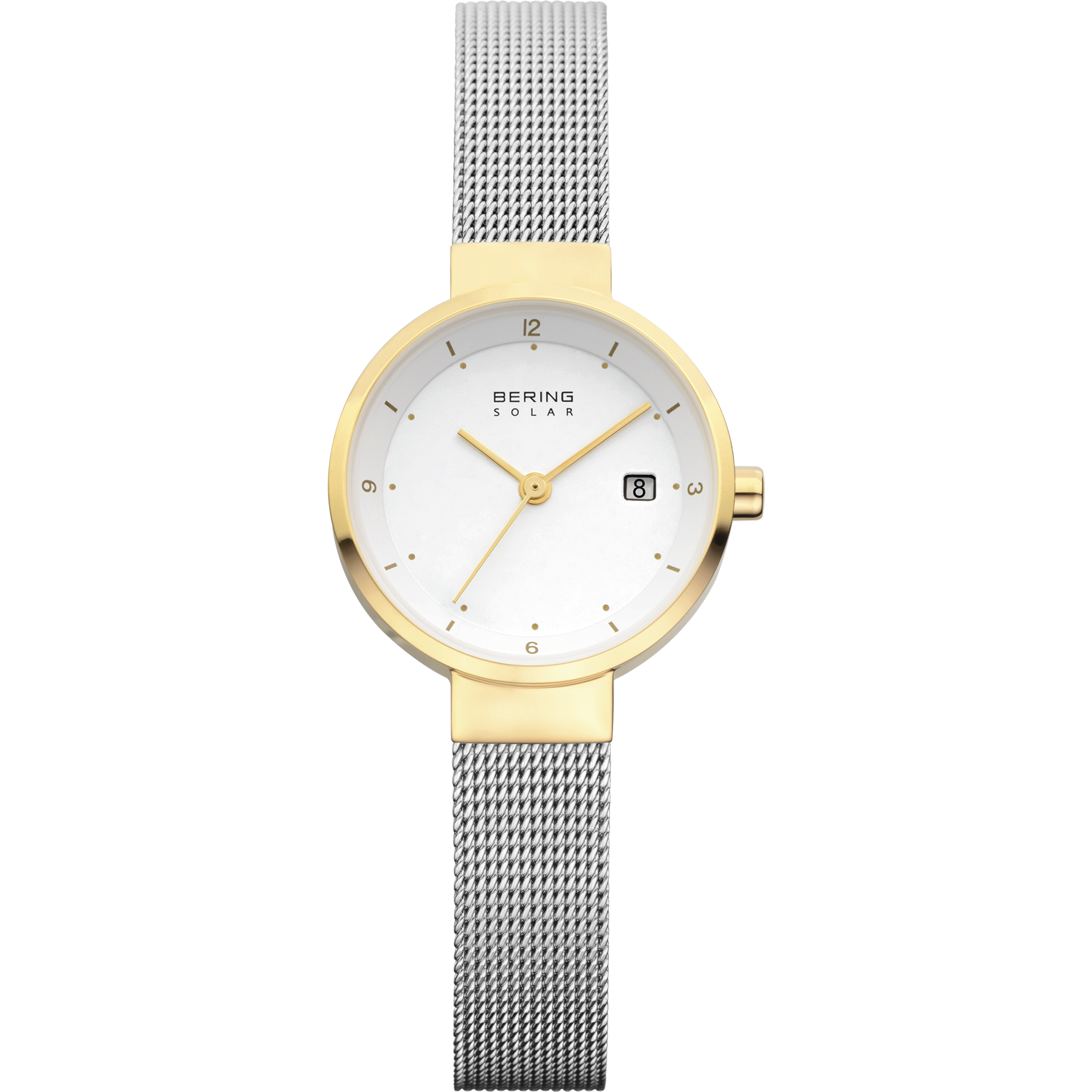 Bering Ladies Slim Solar White Watch