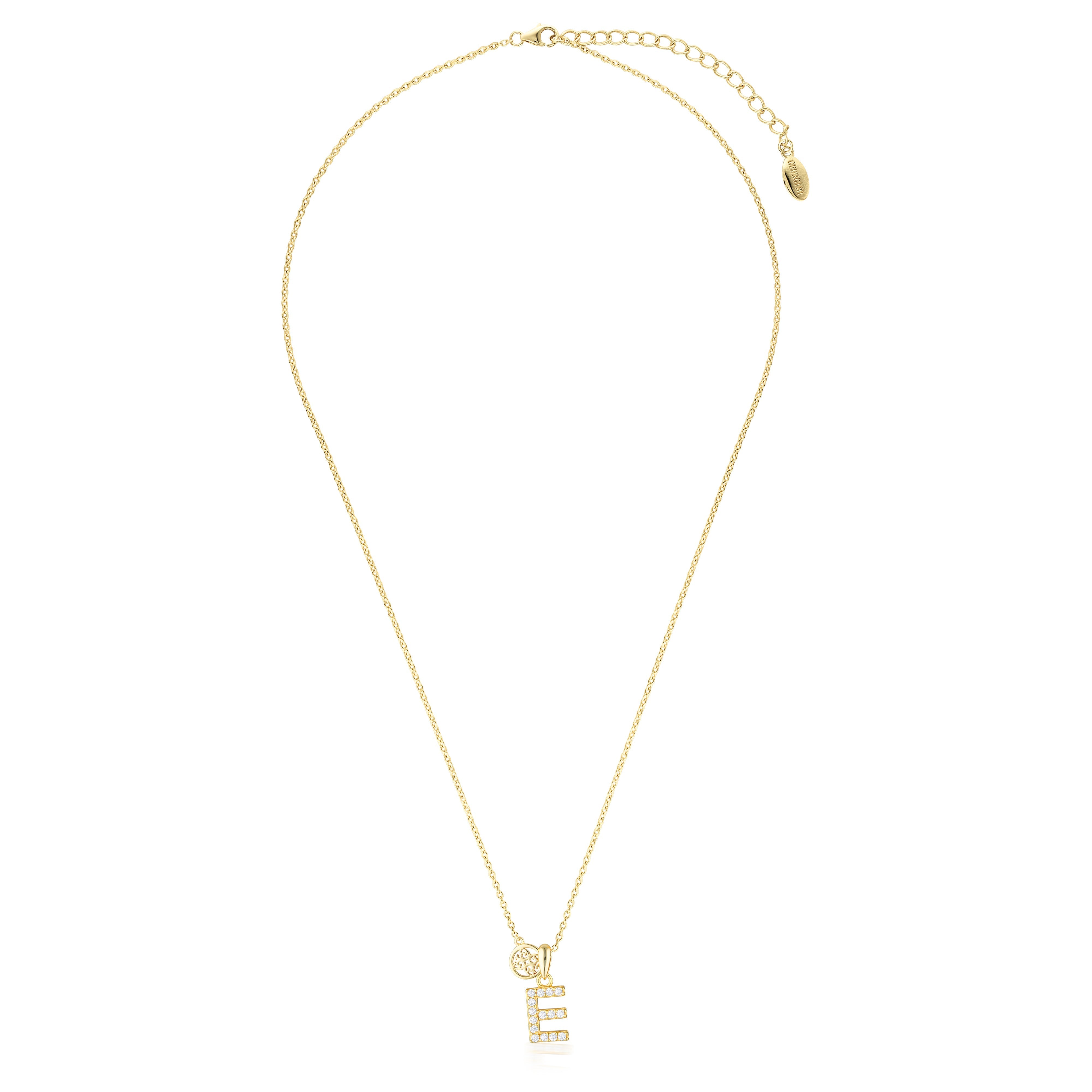Georgini Luxury Letters E Initial Pendant Gold